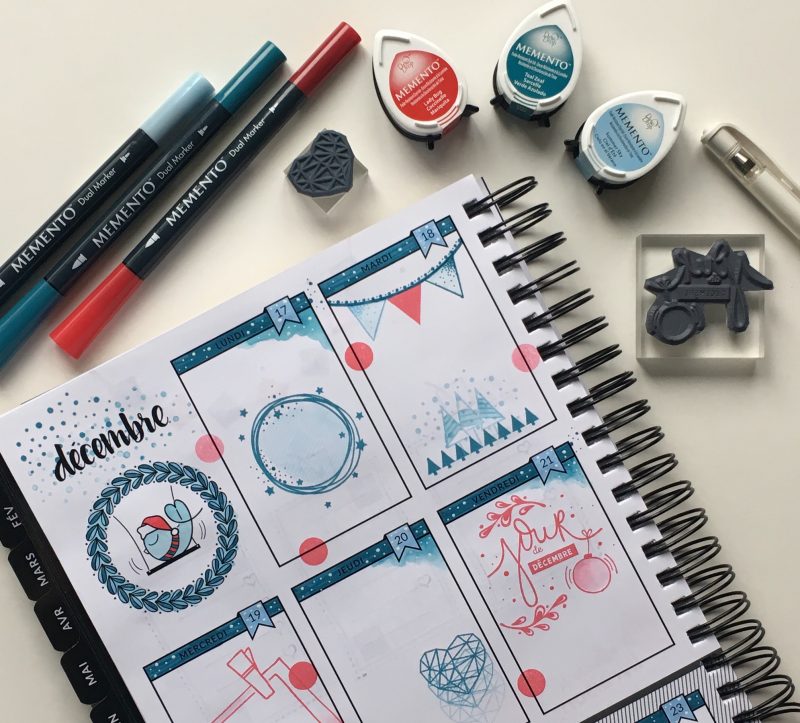 Utiliser les étampes de Noël dans le planificateur!