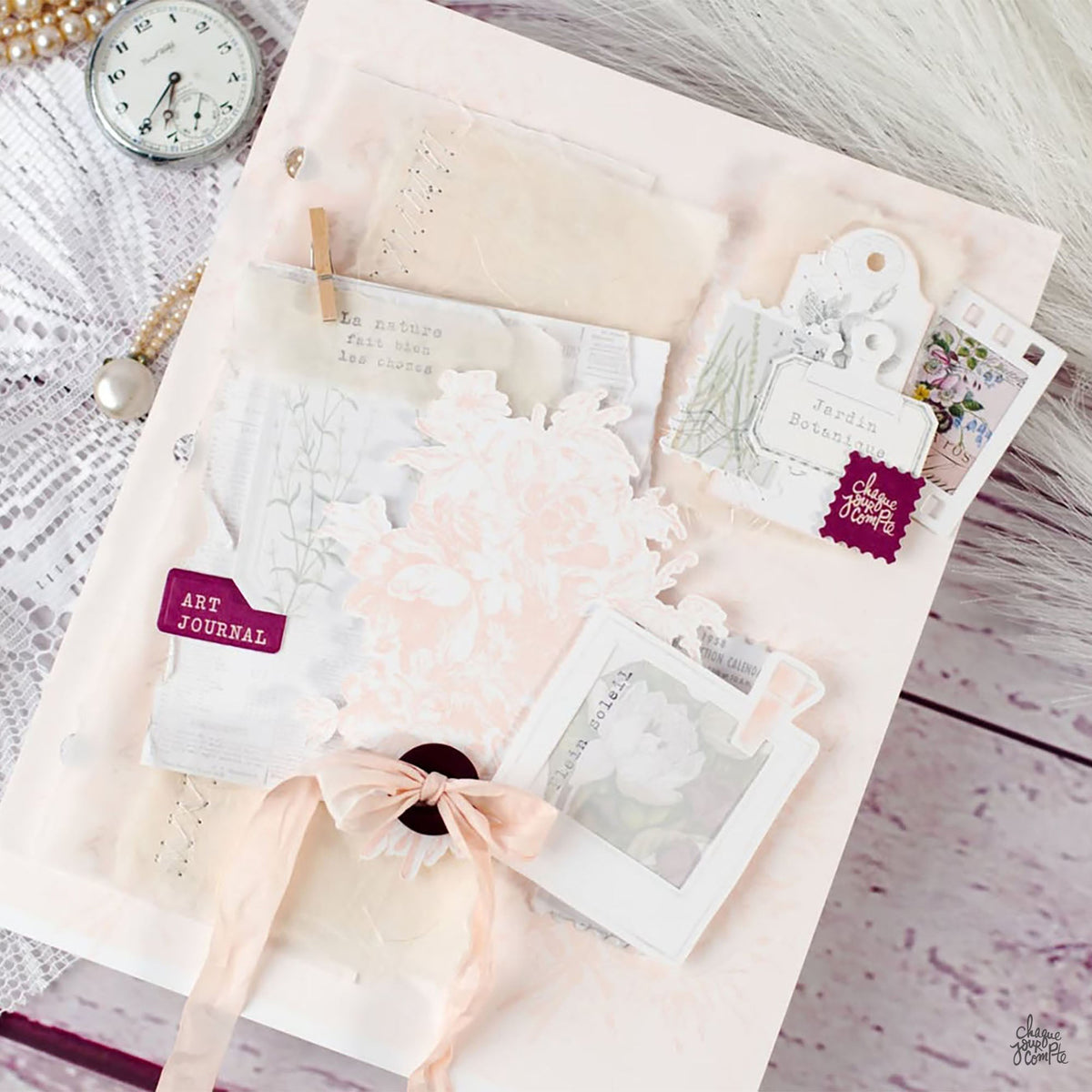 Art journal: le bouquet vintage comme point de départ