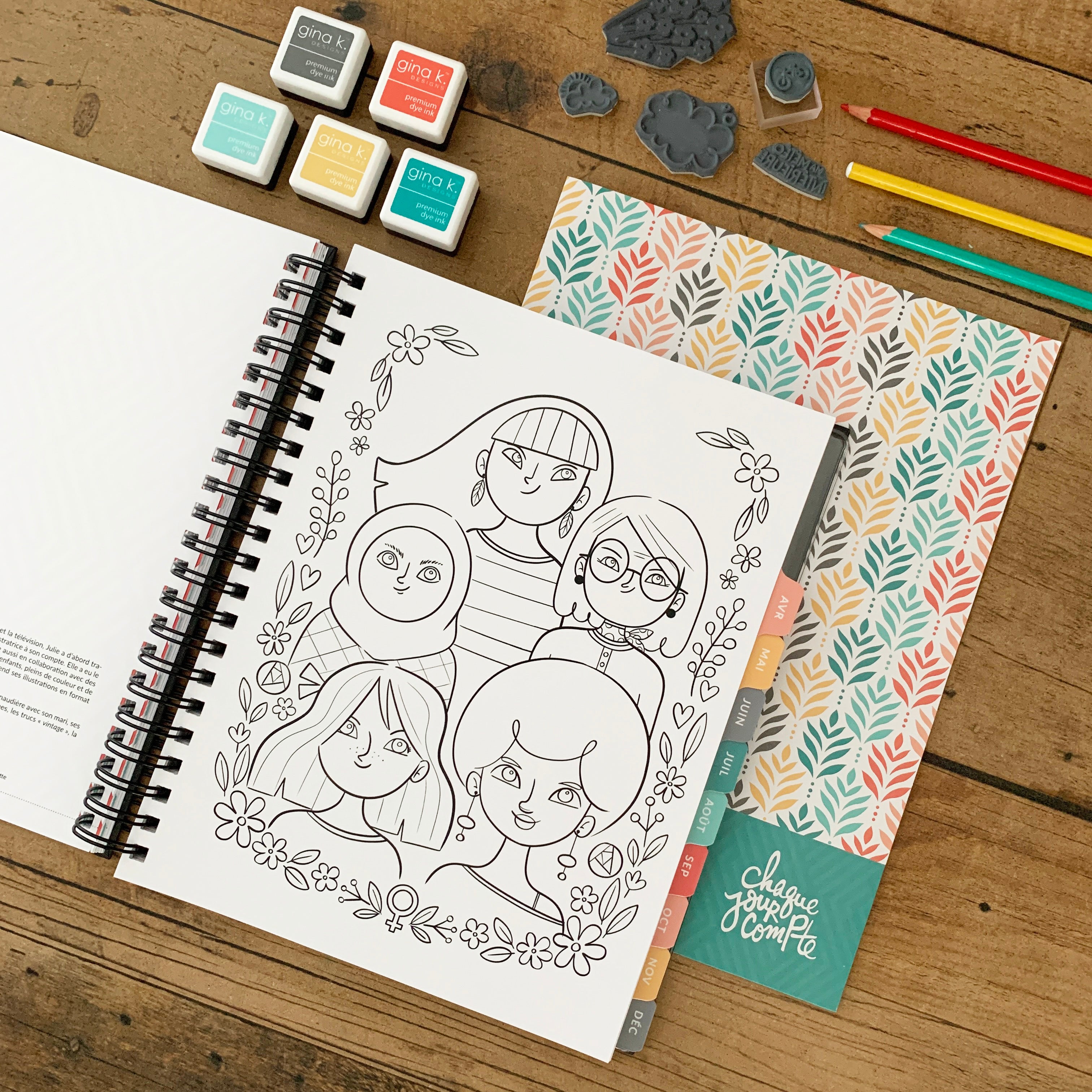 Processus créatif de Julie Cossette, illustratrice du mois de mars 2022