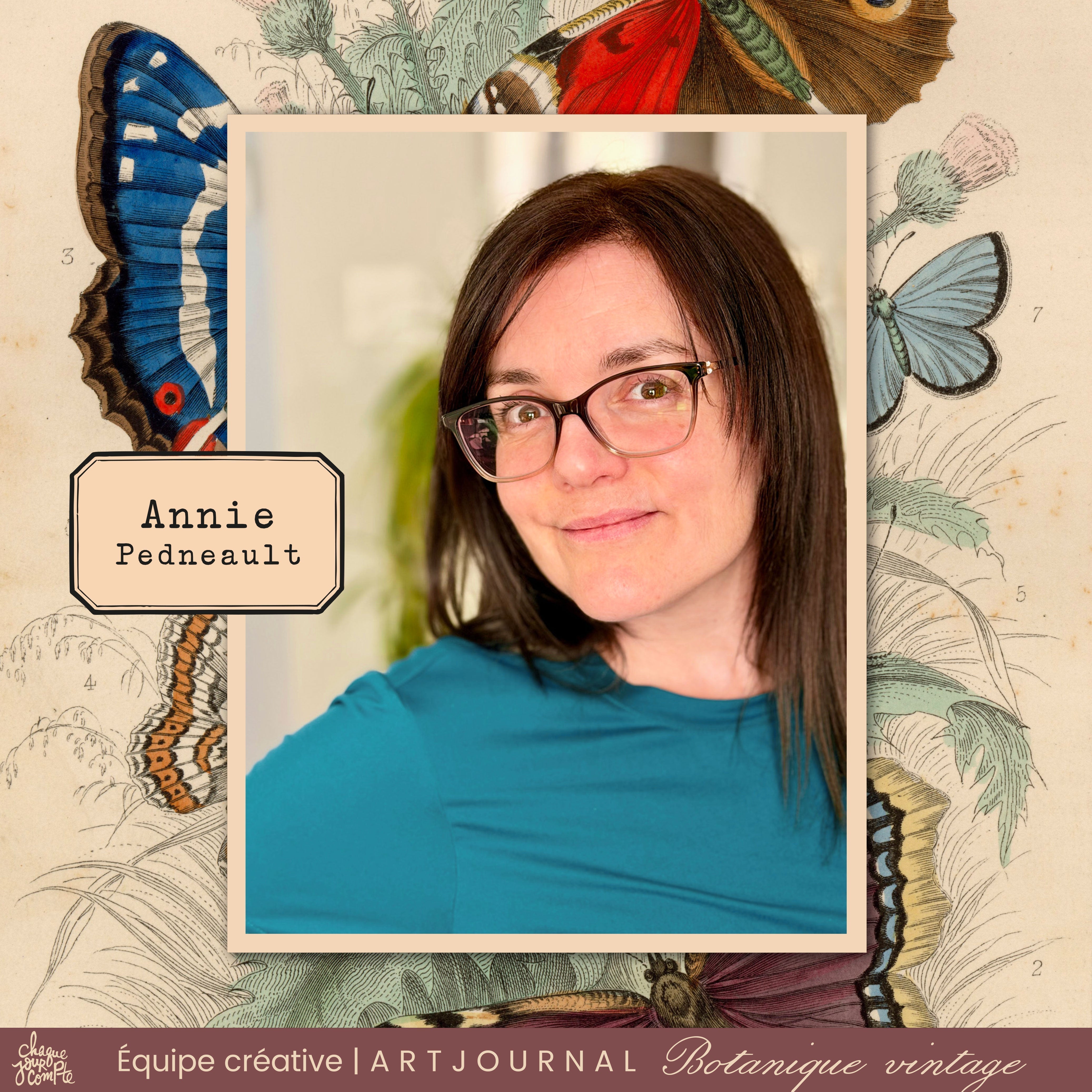 En apprendre plus sur Annie, membre de l'équipe créative Art journal