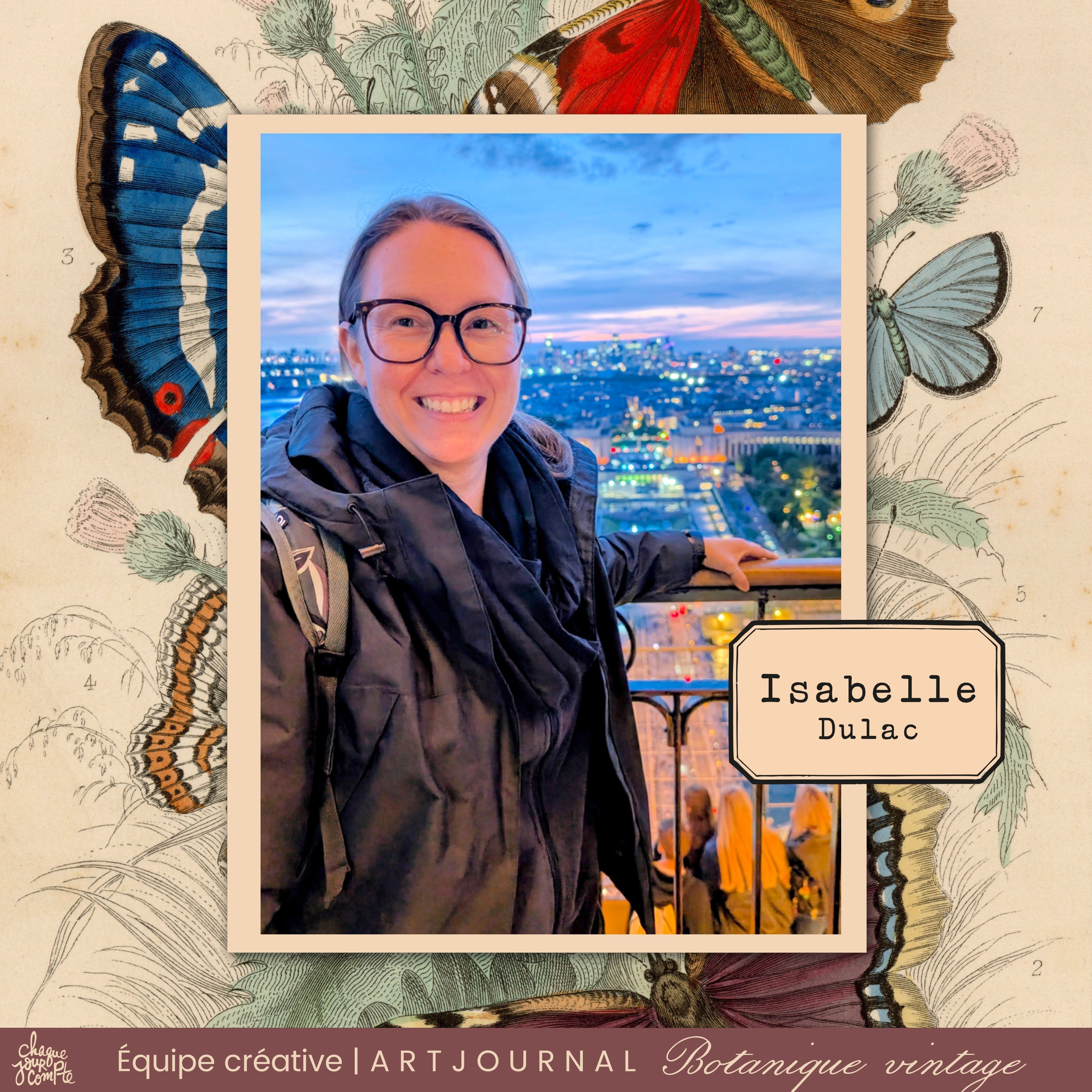 En apprendre plus sur Isabelle, membre de l'équipe créative Art journal