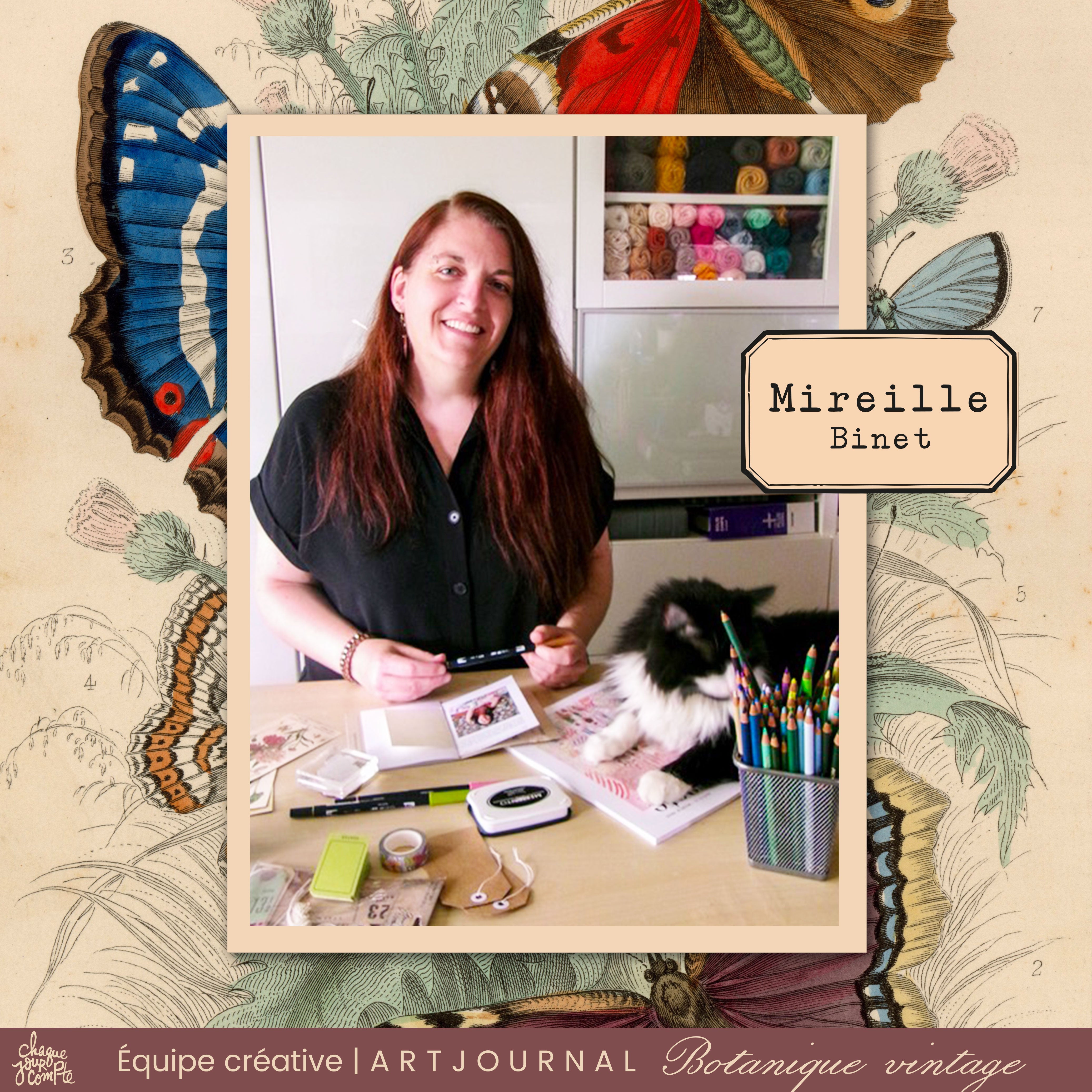 En apprendre plus sur Mireille, membre de l'équipe créative Art journal