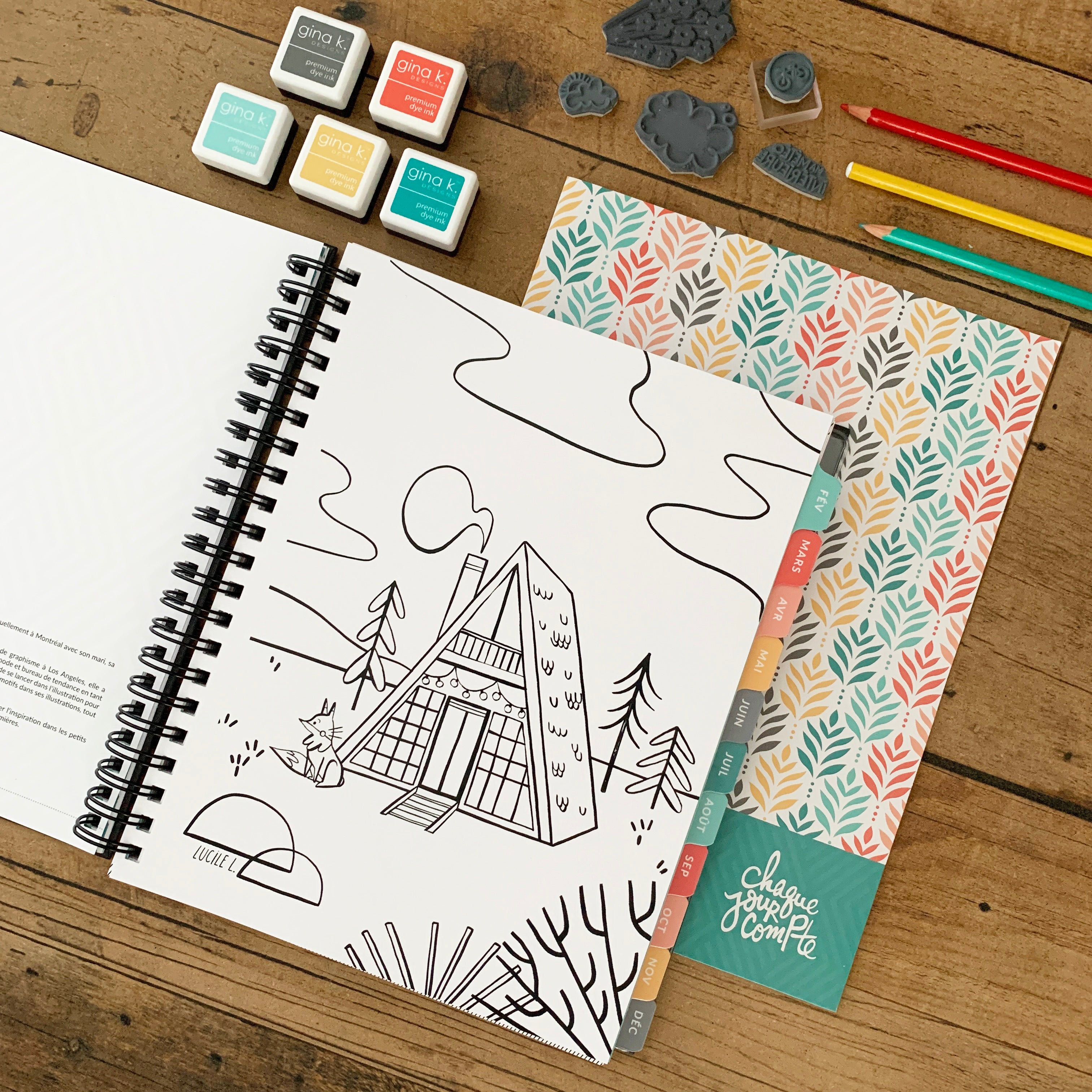 Processus créatif de Lucile Lesueur, illustratrice du mois de janvier 2022