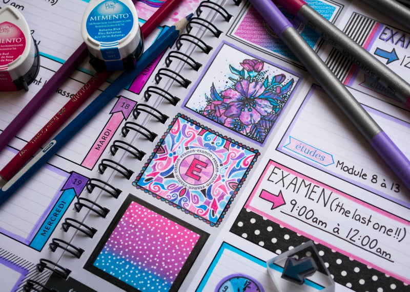 Aquarelle et effet de dégradé avec les encres Memento