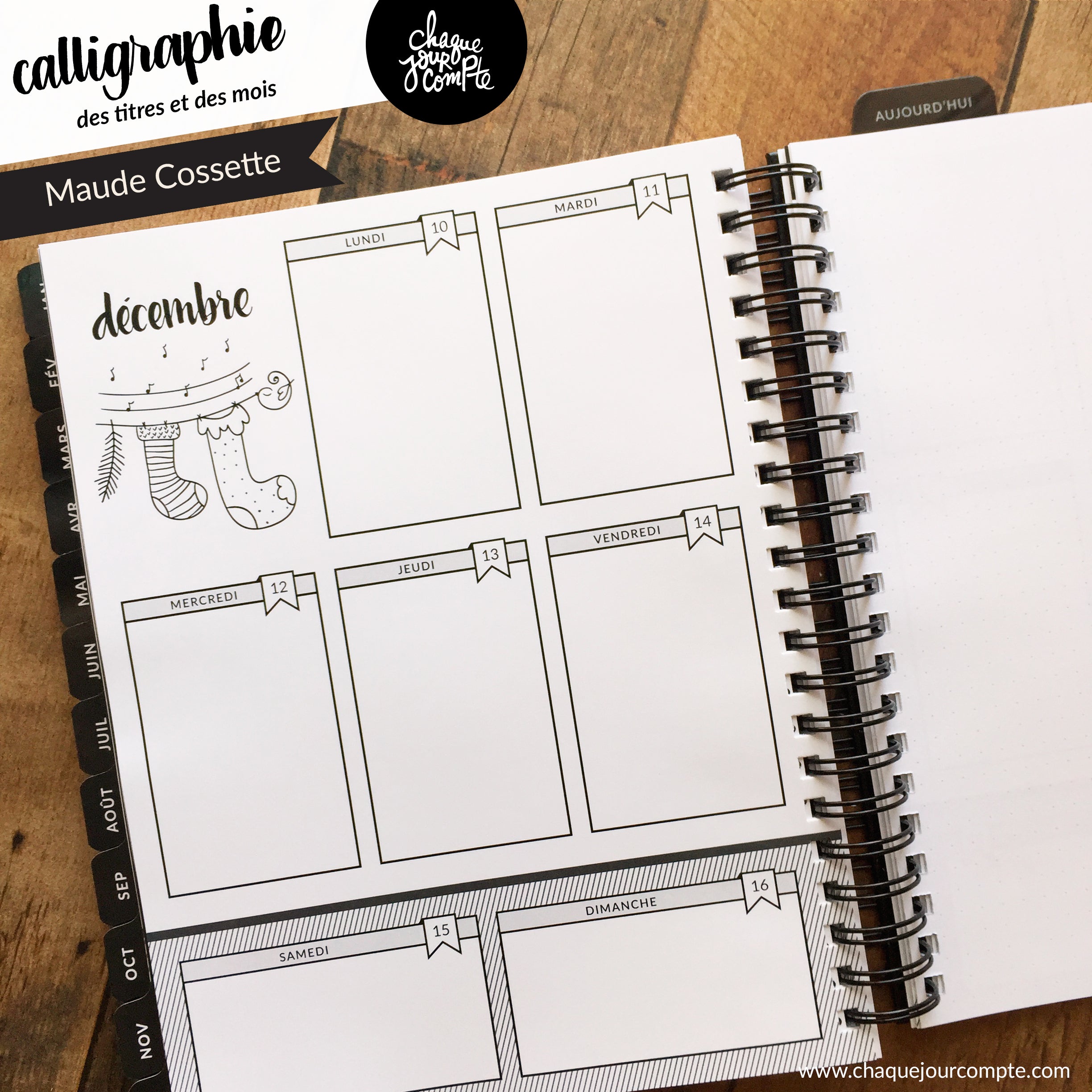 Maude Cossette - La calligraphe des titres et des mois!
