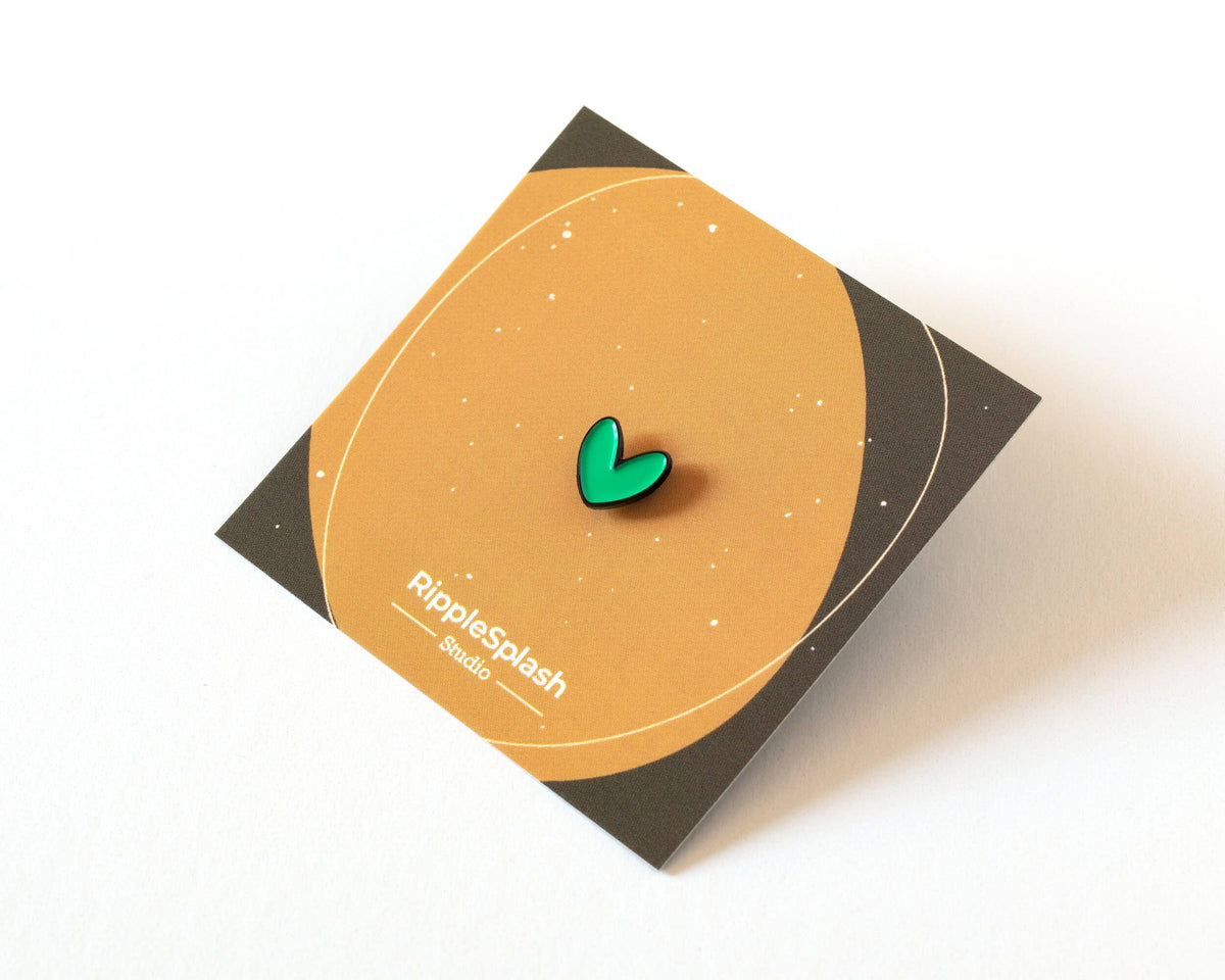 Épingle Petit coeur vert
