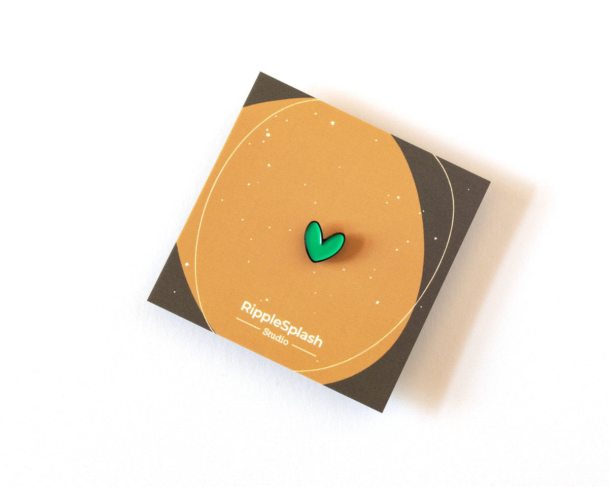 Épingle Petit coeur vert
