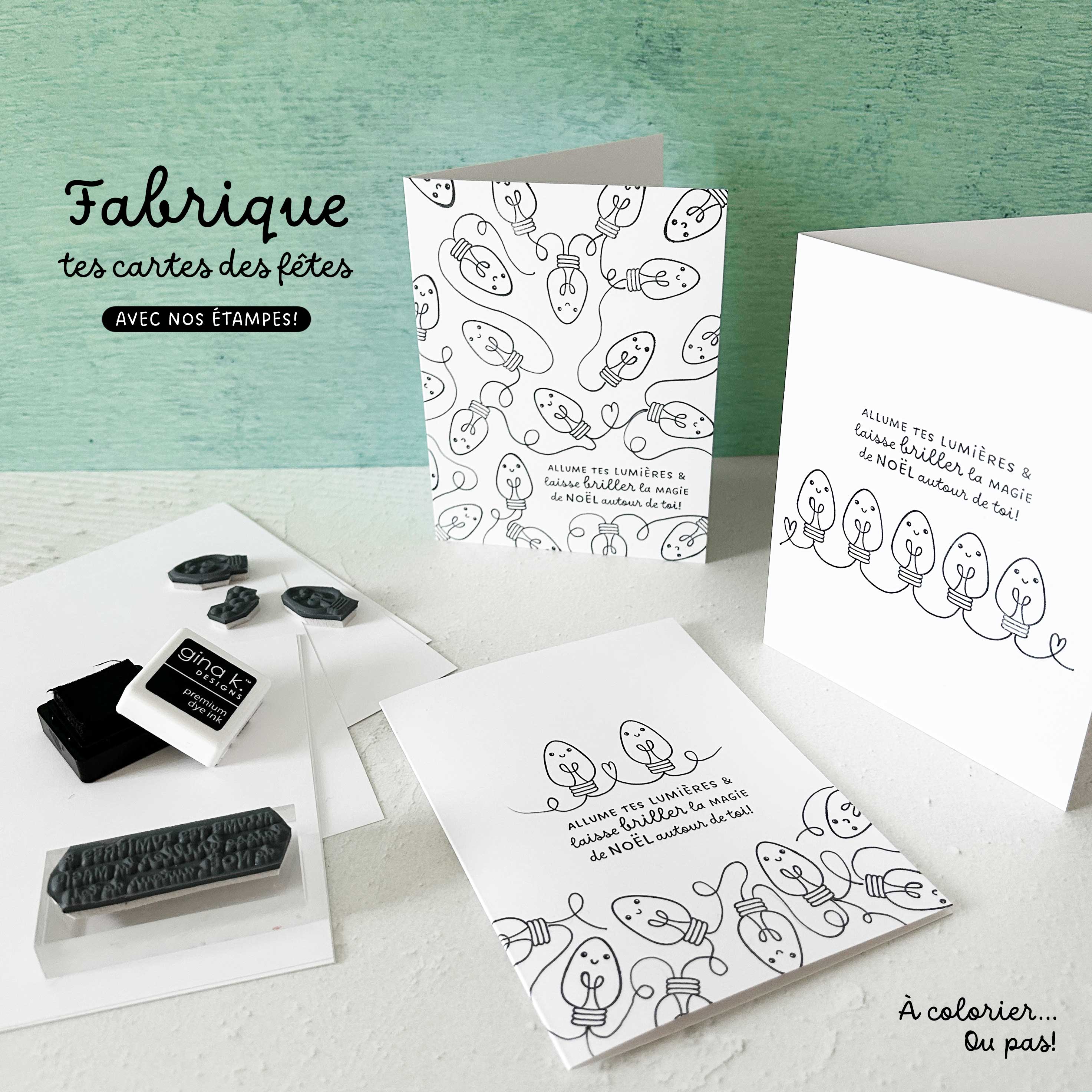 Allume tes lumières - Ensemble de 4 étampes à découper