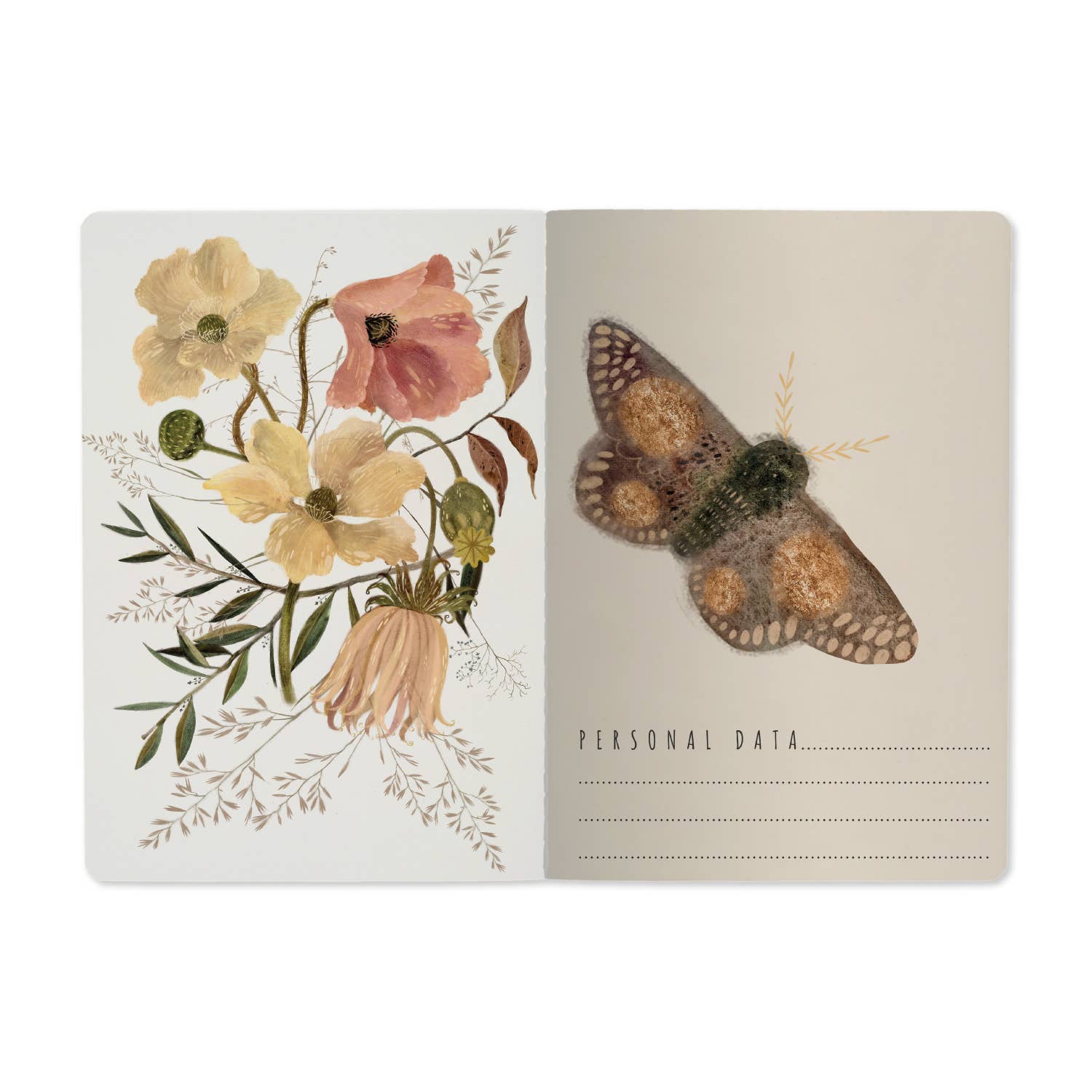 Carnet ligné - Douces pétales