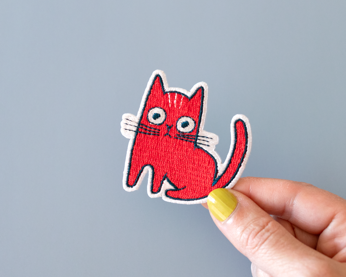 Écusson thermocollant Chat rouge
