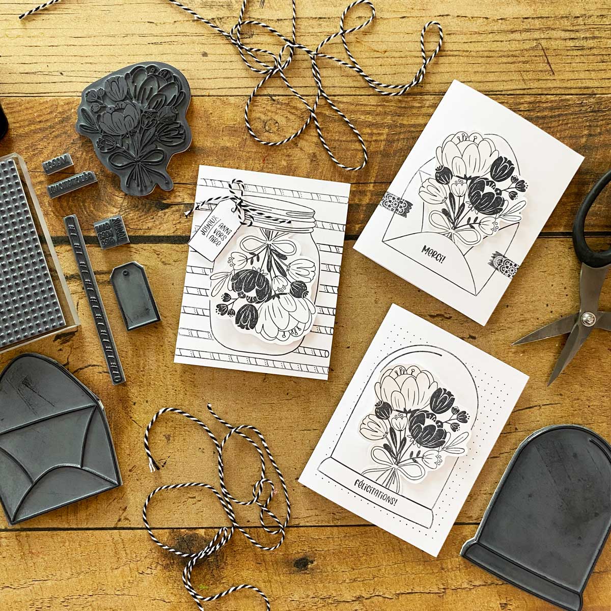 Étampe - Bouquet de fleurs - Marjorie Blais