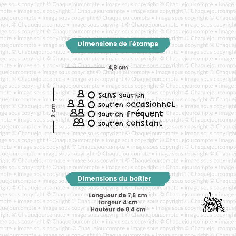 Échelle de soutien - Tampon autoencreur pour profs