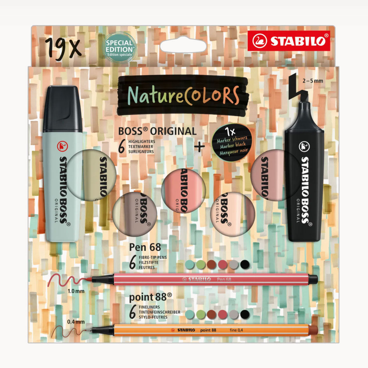 Ensemble de 19 pièces Nature de Stabilo - édition spéciale