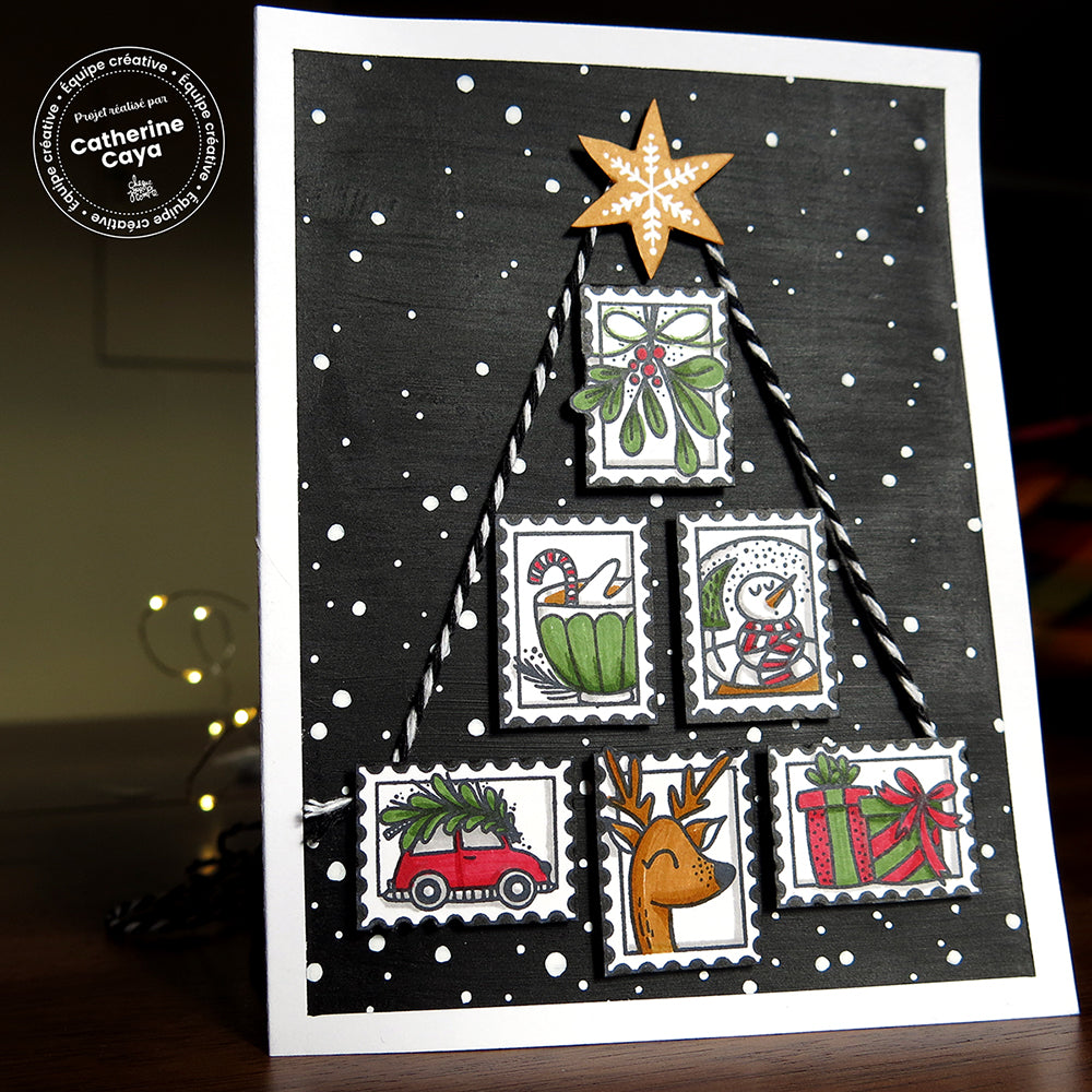 Correspondance du Pôle Nord - Ensemble de 18 étampes à découper