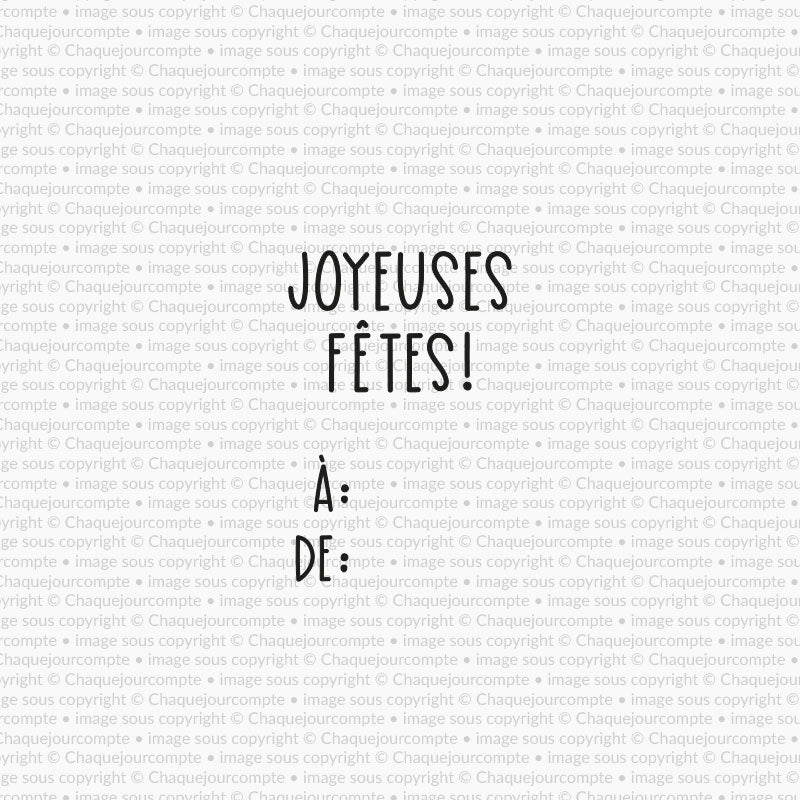 Joyeuses fêtes À De en hauteur - 1 étampe