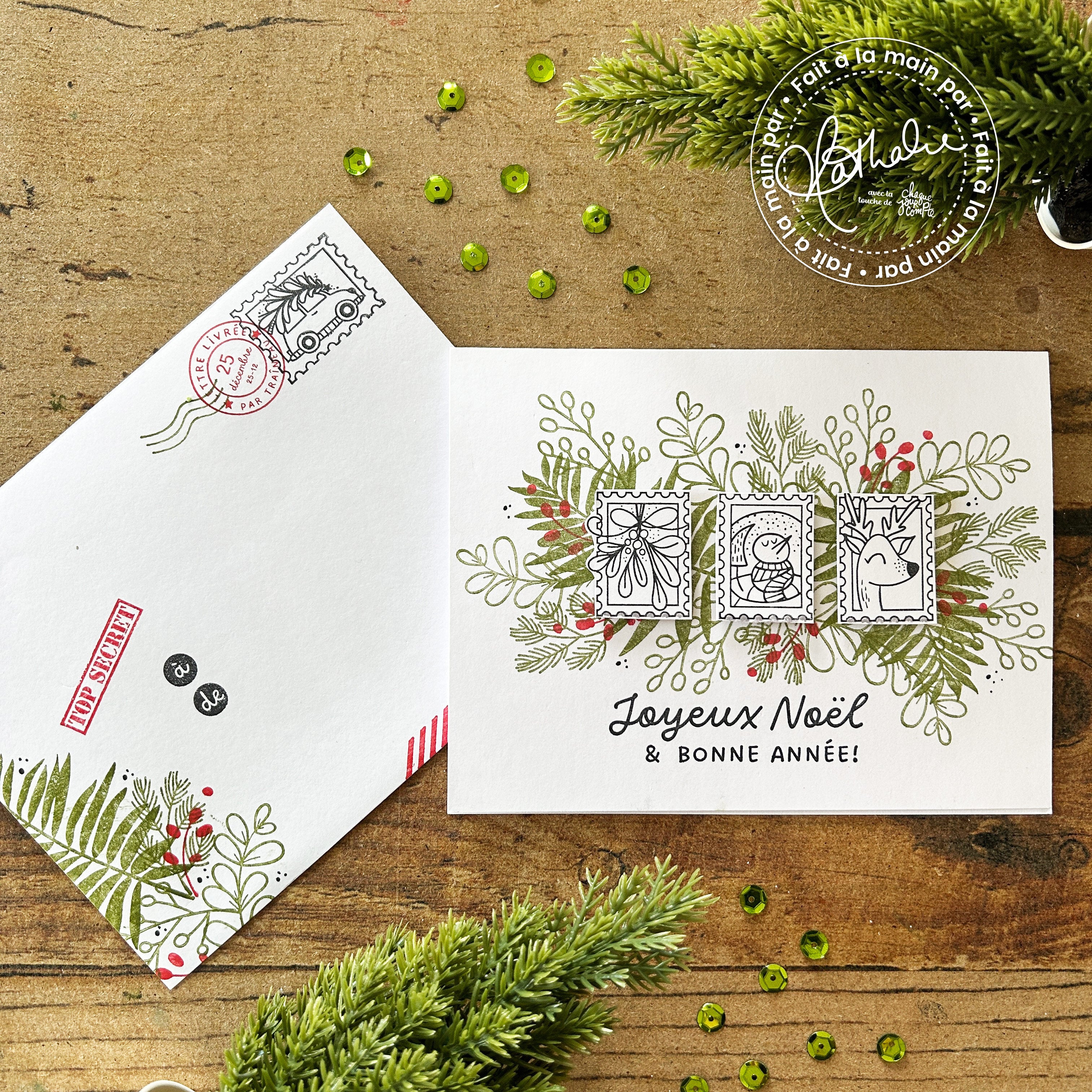 Correspondance du Pôle Nord - Ensemble de 18 étampes à découper