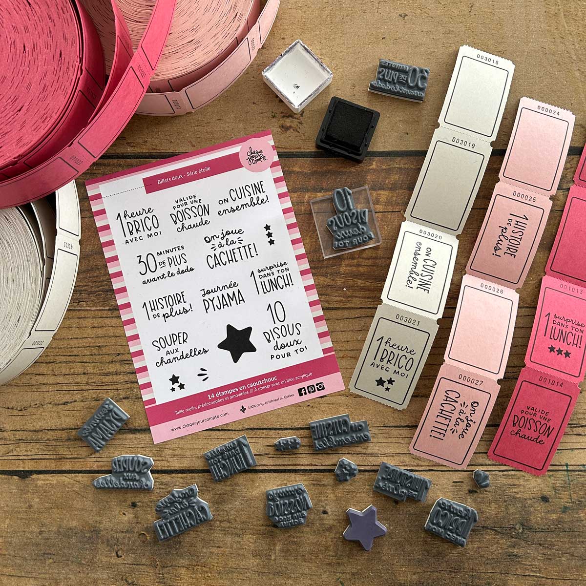 Billets doux - Série étoile - Ensemble de 14 étampes à découper