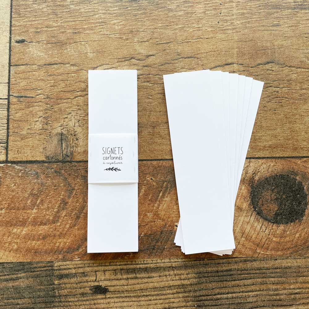 Lot de 15 signets blancs à personnaliser
