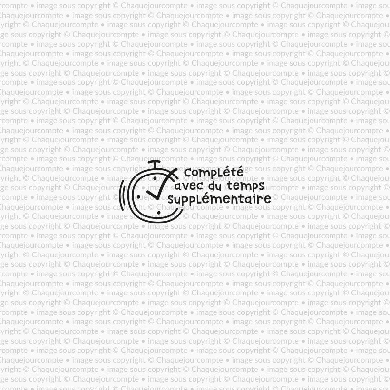 Temps supplémentaire - Étampe amovible pour profs
