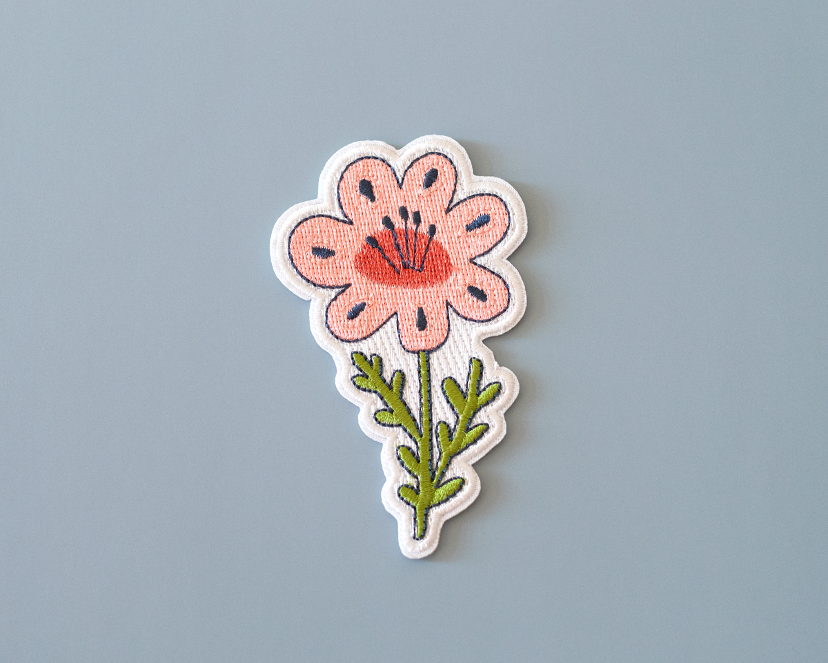 Écusson thermocollant Fleur Rose