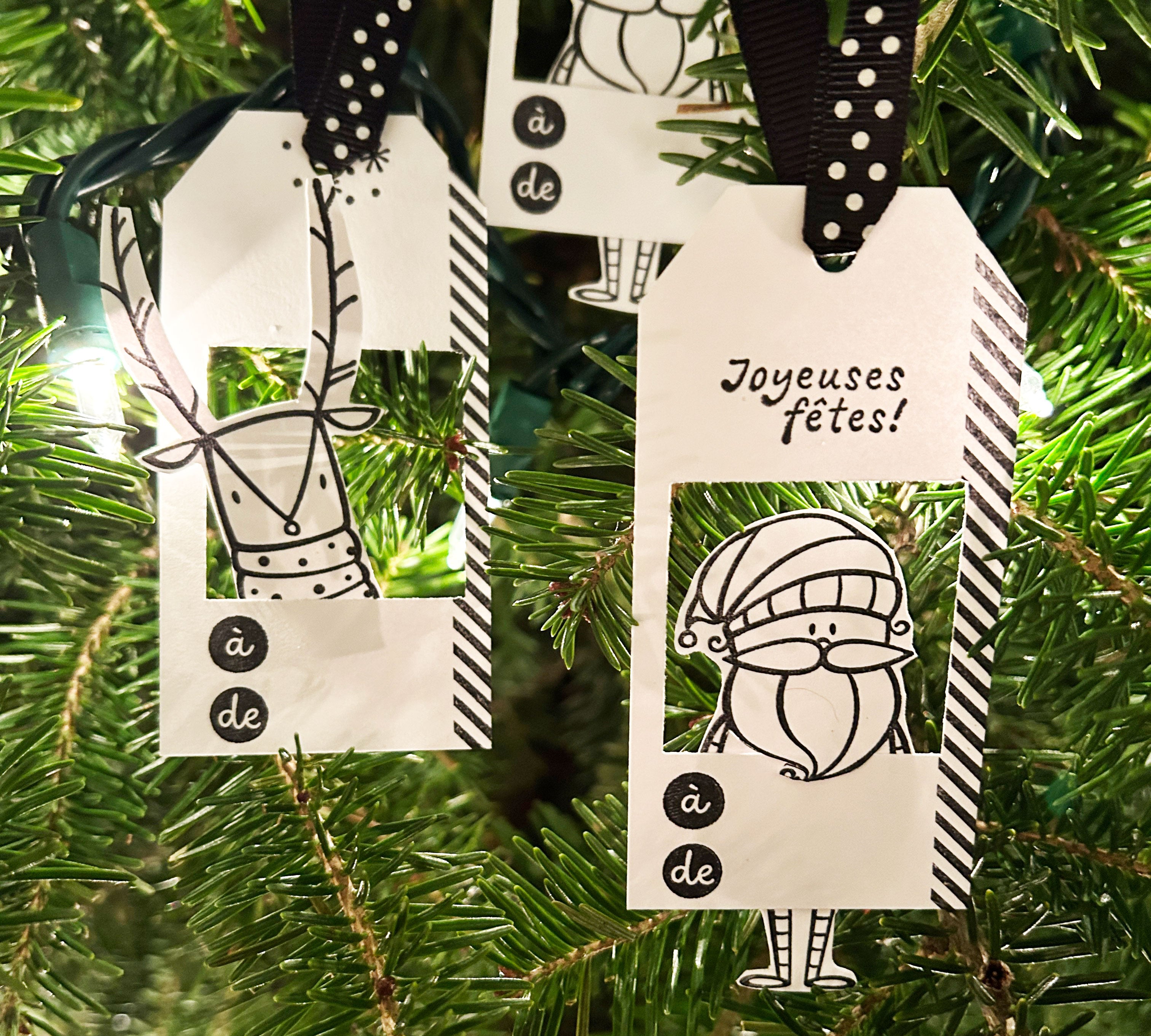 Joyeuses fêtes par Karine Allie - Ensemble de 11 étampes à découper