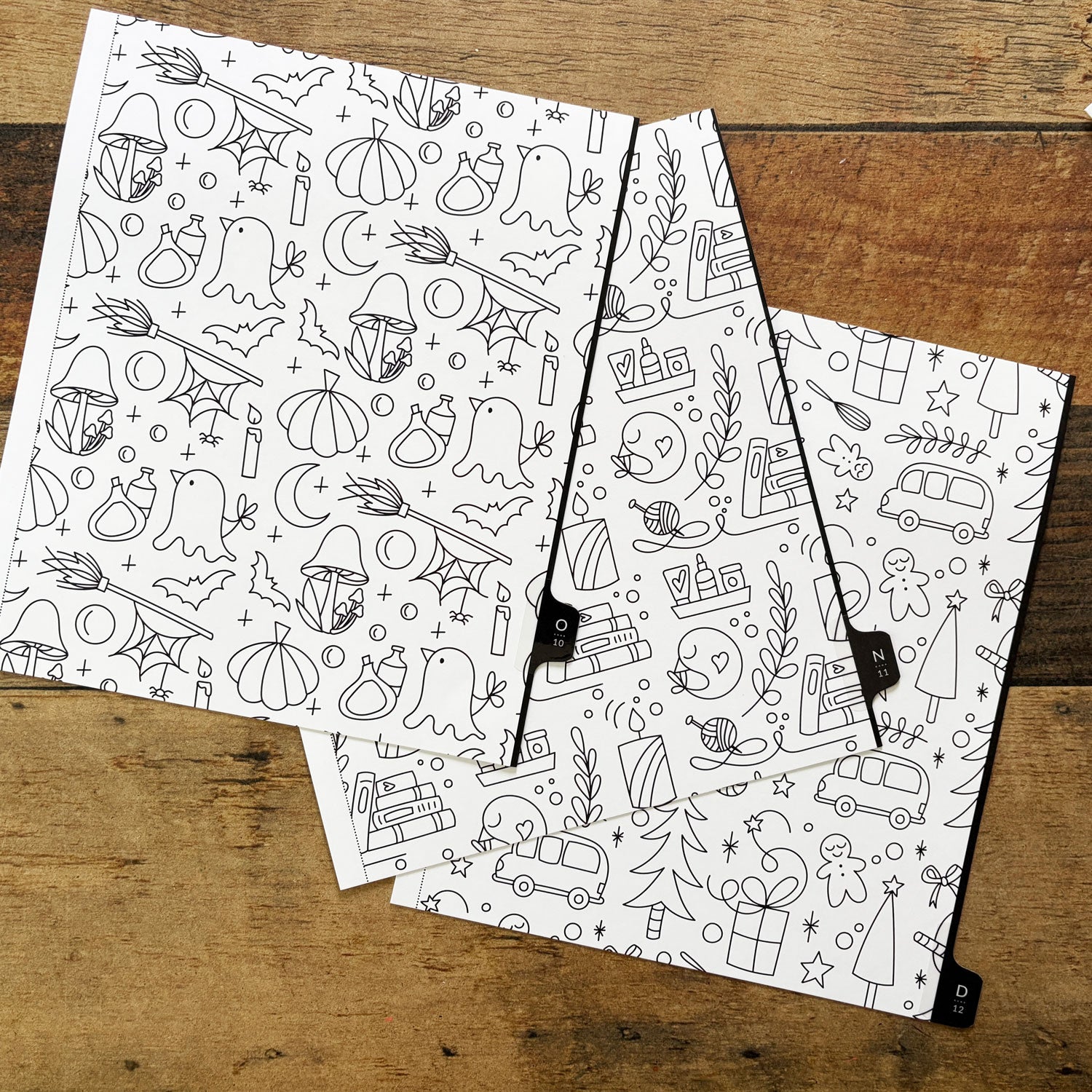 Motifs à colorier (12 mois)