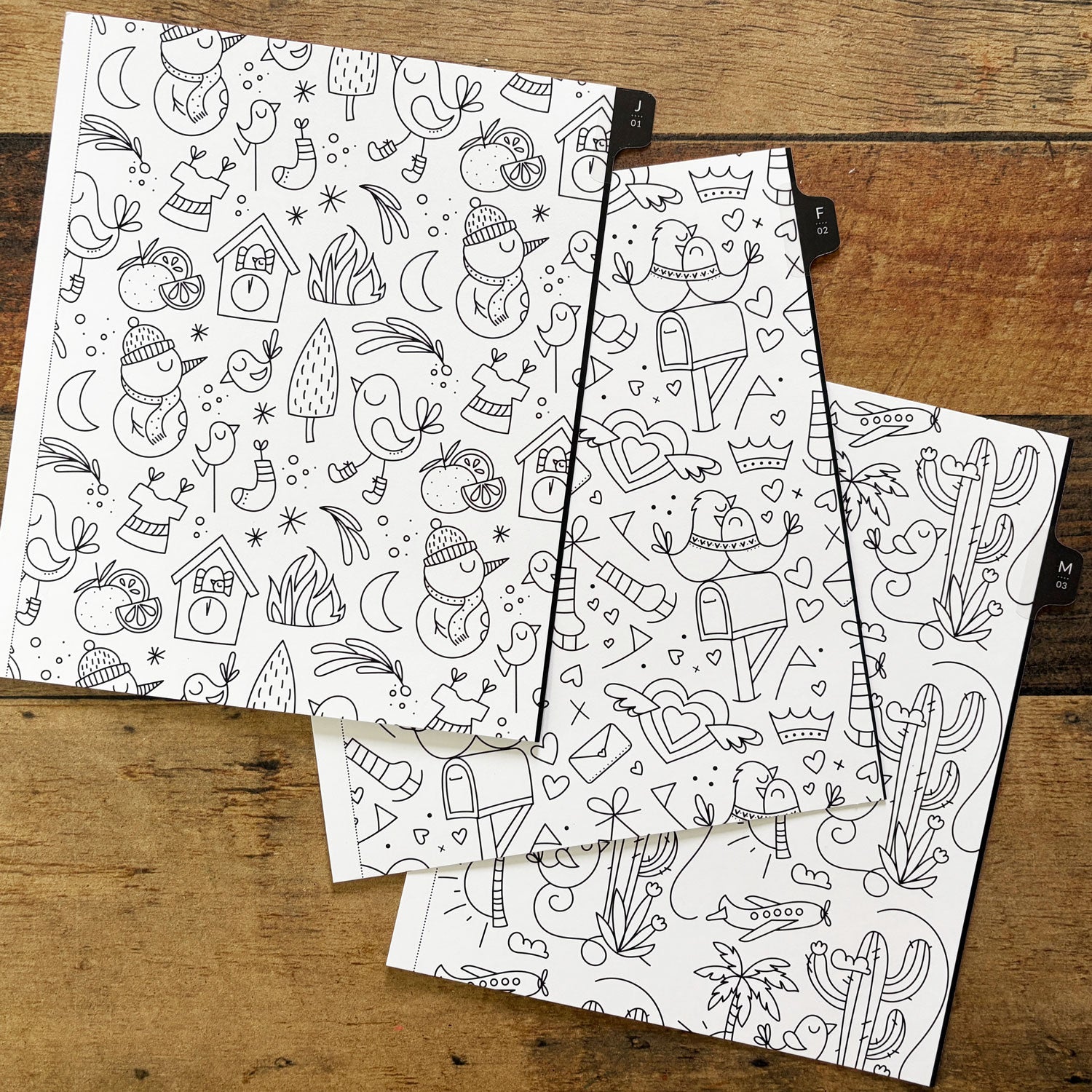 Motifs à colorier (12 mois)