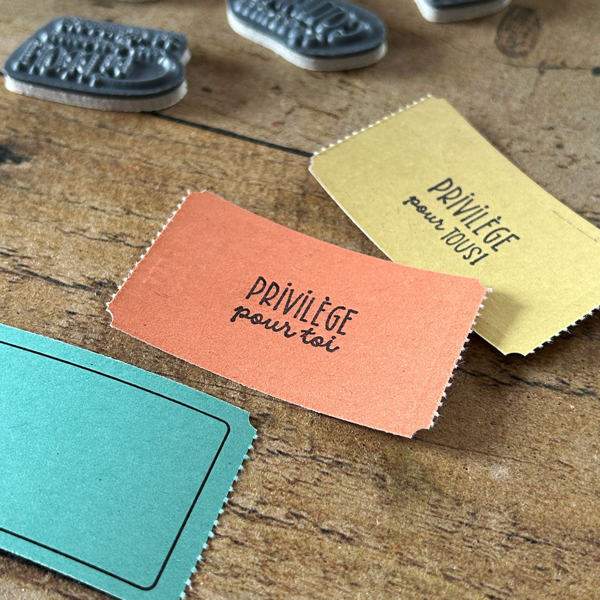 Billets récompenses pour élèves - Ensemble d'étampes