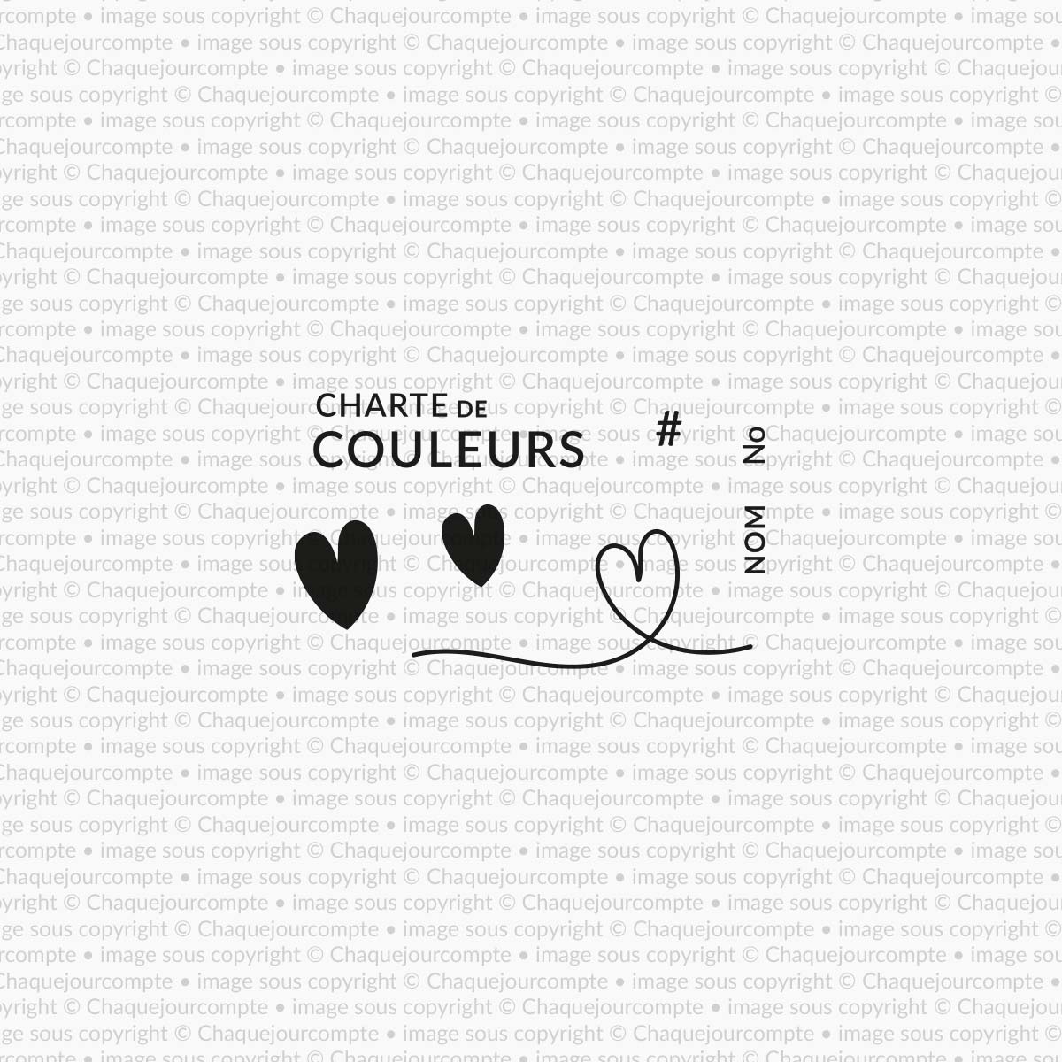 Charte de couleurs - Ensemble de 7 étampes à découper