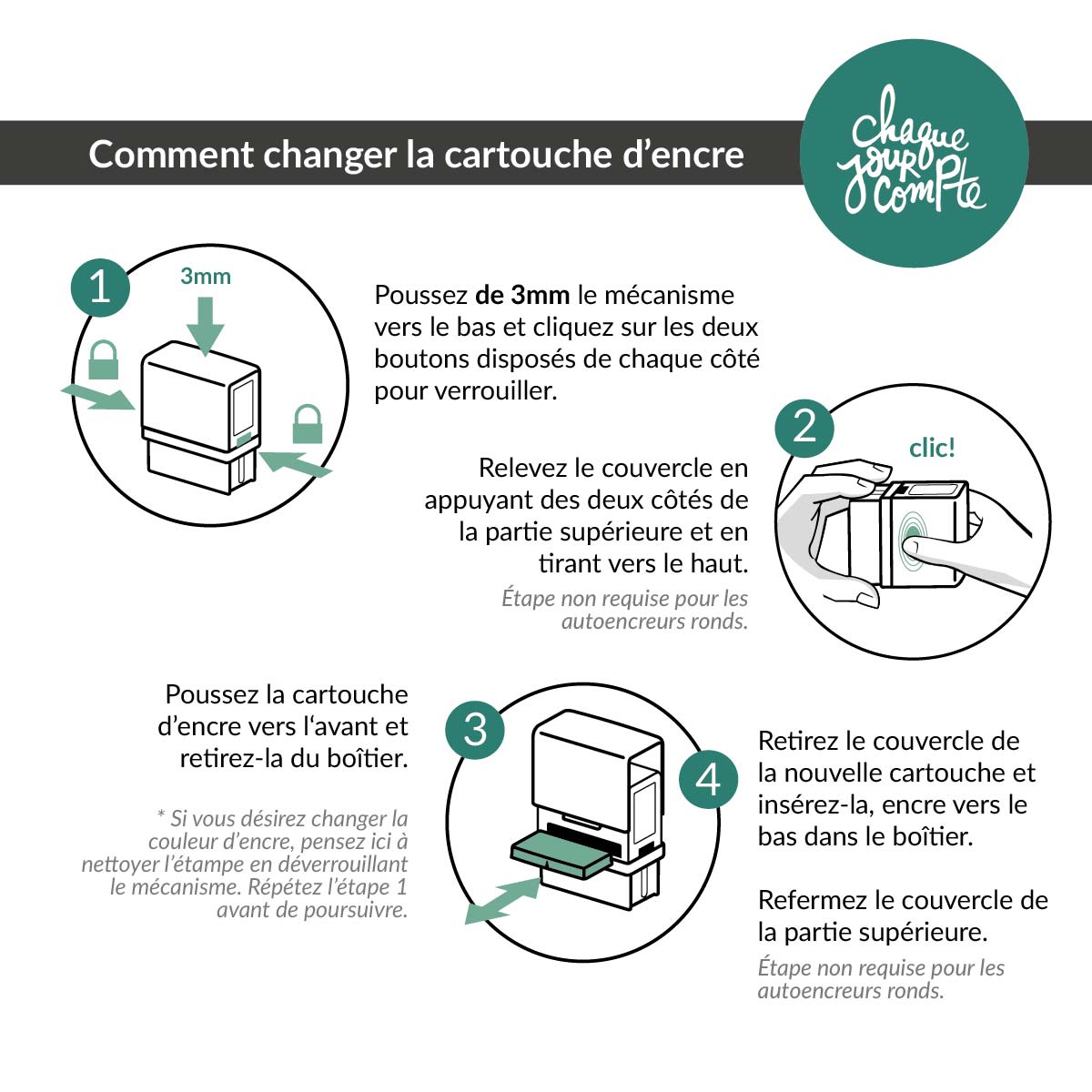 C'est réussi! - Tampon autoencreur pour profs