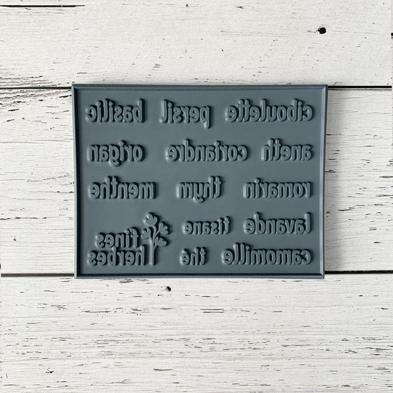 Fines herbes - Titres- Ensemble de 14 étampes à découper