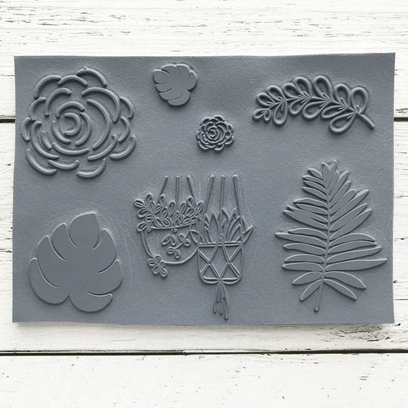 Le Botanique - Ensemble de 7 étampes à découoer