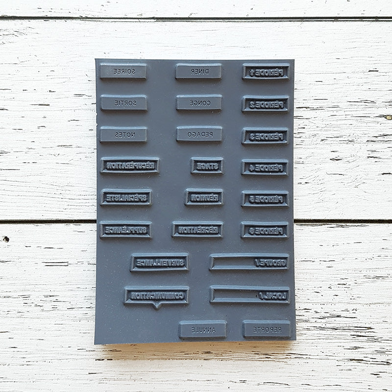 Ensemble d'étampes - Bases scolaires - 2e édition