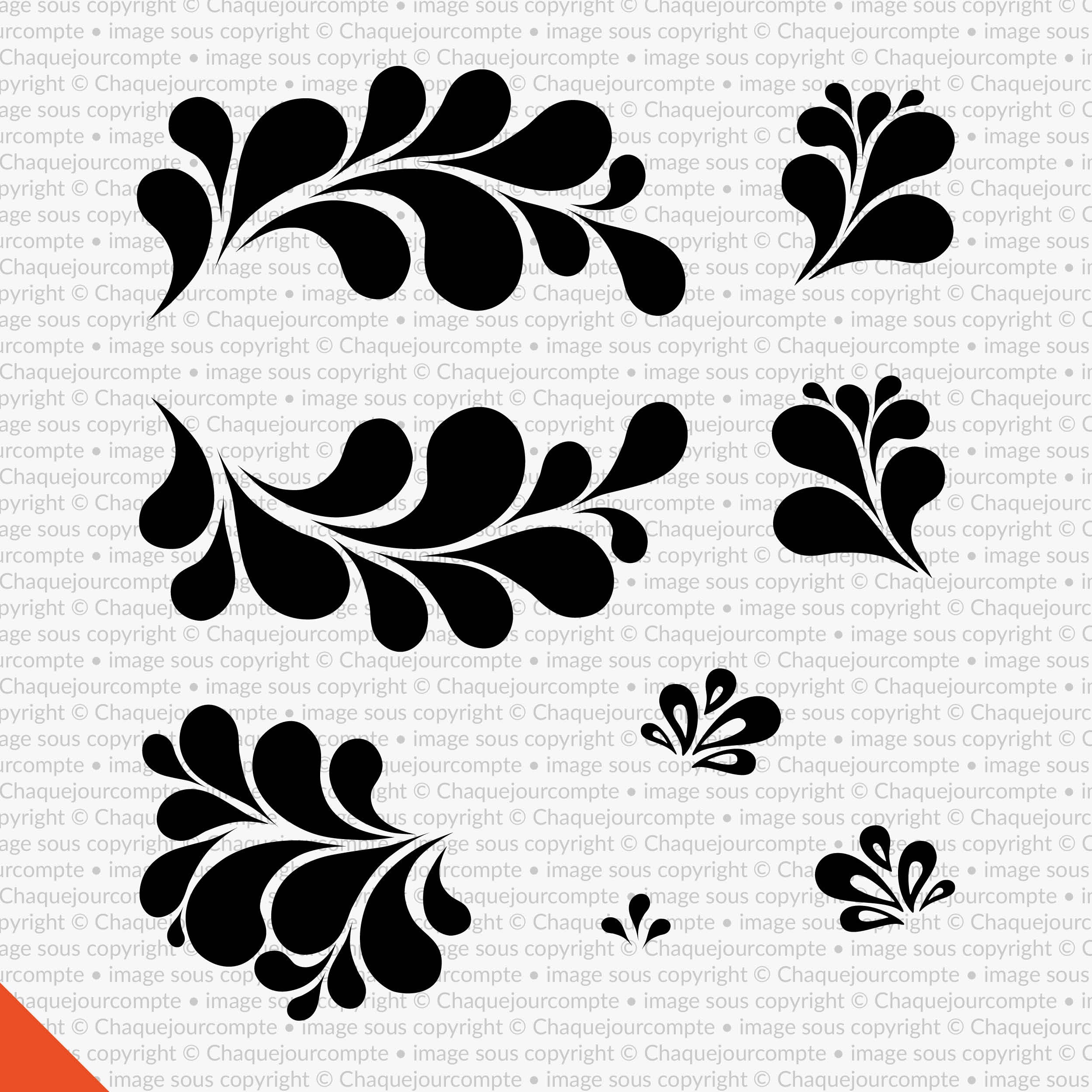 Ensemble d'étampes - Fioritures