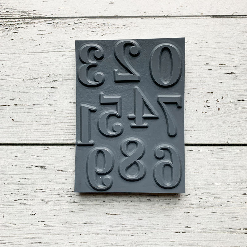 Chiffres romantiques - Ensemble de 10 étampes à découper