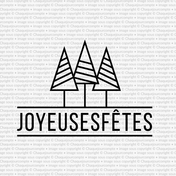 Joyeuses Fêtes Trio de sapins - 1 étampe à découper