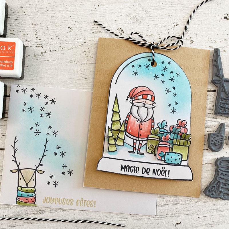 Joyeuses fêtes par Karine Allie - Ensemble de 11 étampes à découper