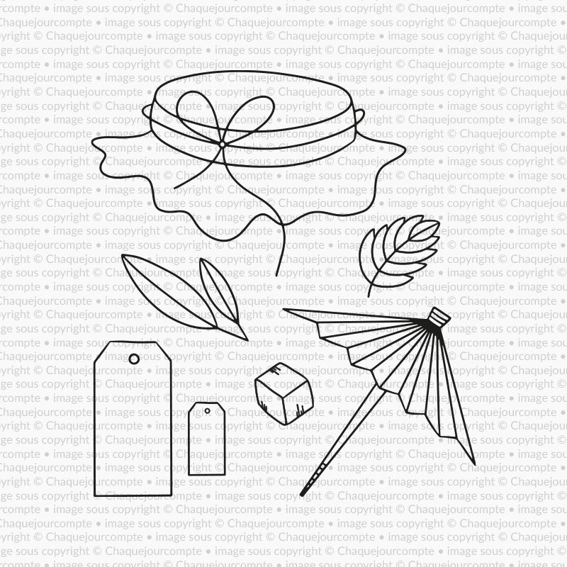 Accessoires pot Mason - Ensemble de 7 étampes à découper