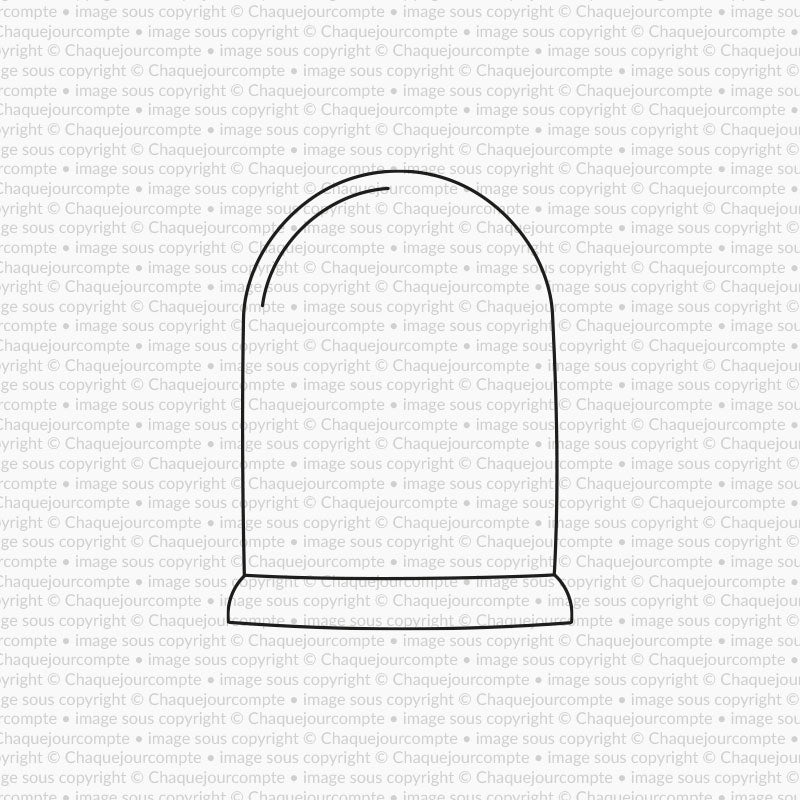 Cloche de verre - 1 étampe grand format