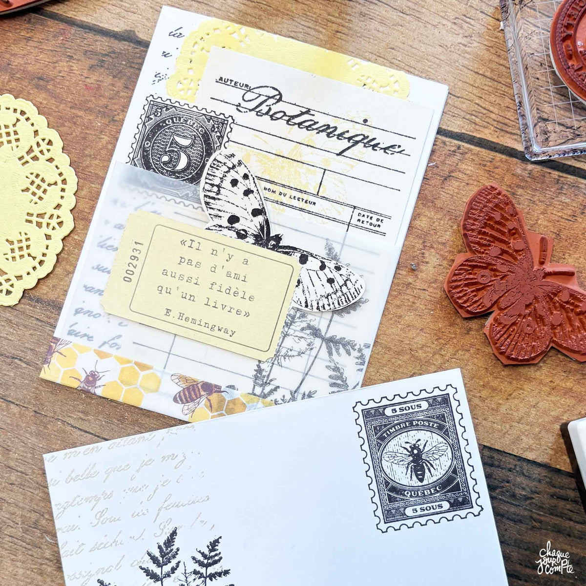 Carte de souhaits botanique vintage
