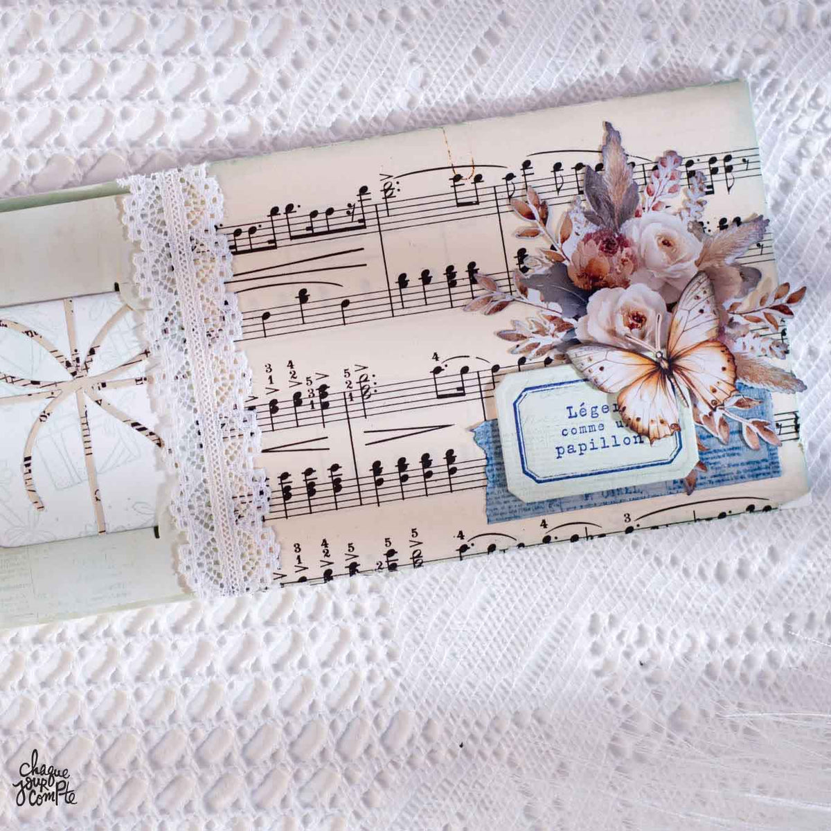 Une carte de souhait romantique vintage | Art journal