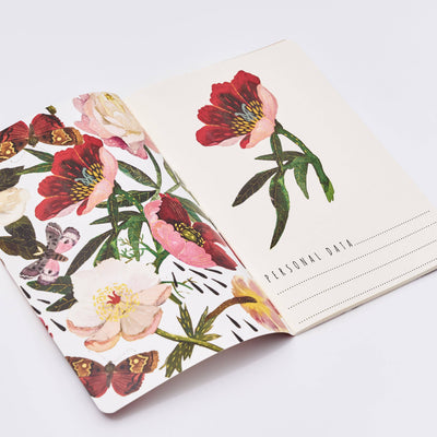 Carnet ligné - Pivoines