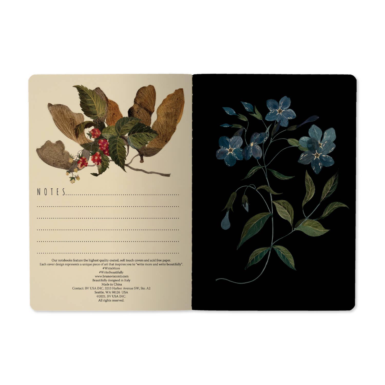Carnet ligné - Fleurs de la forêt