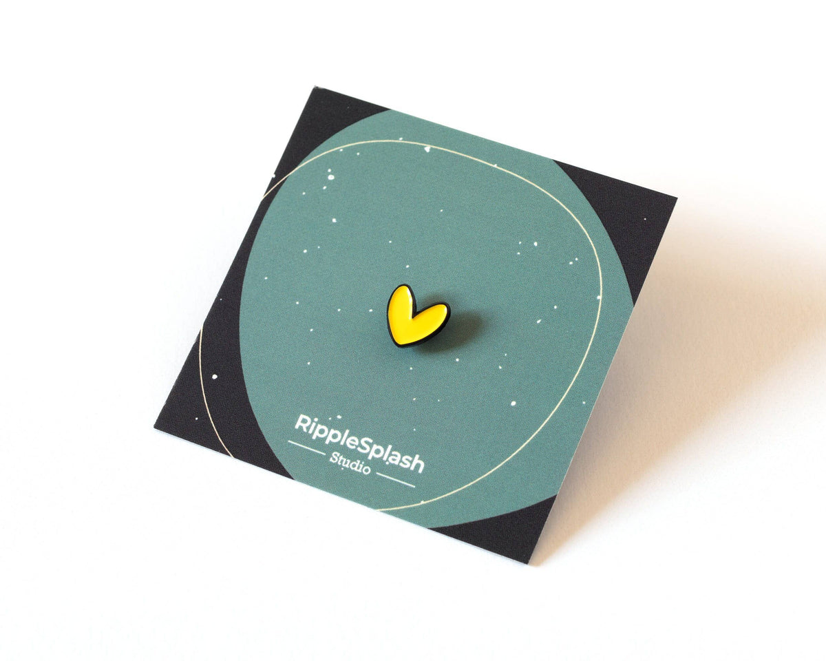Épingle Petit coeur jaune