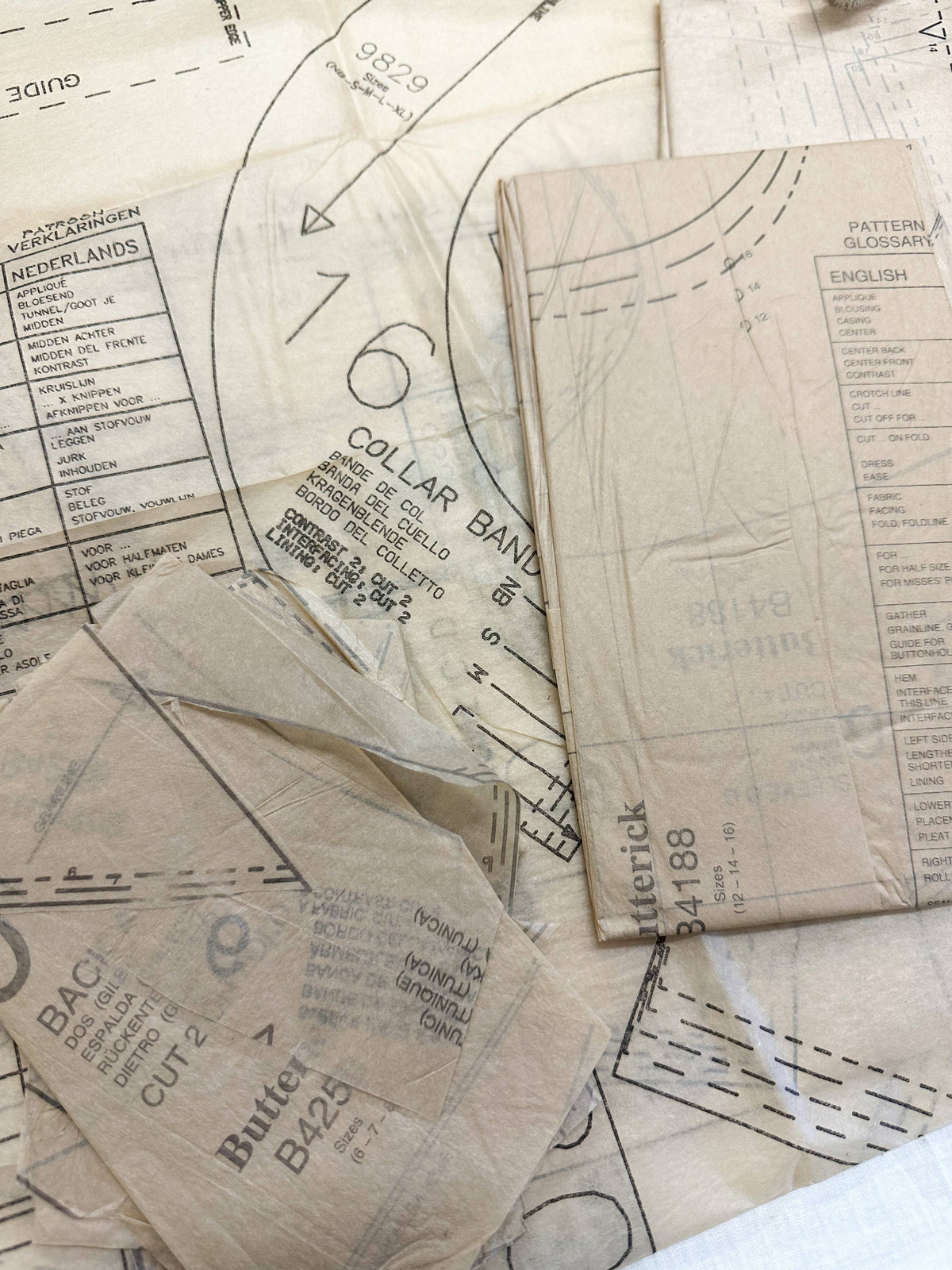 Patrons de couture vintage pour collage et journal