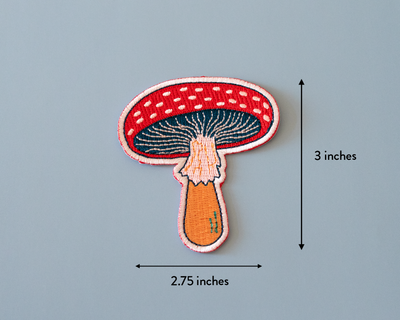 Écusson thermocollant en forme de champignon