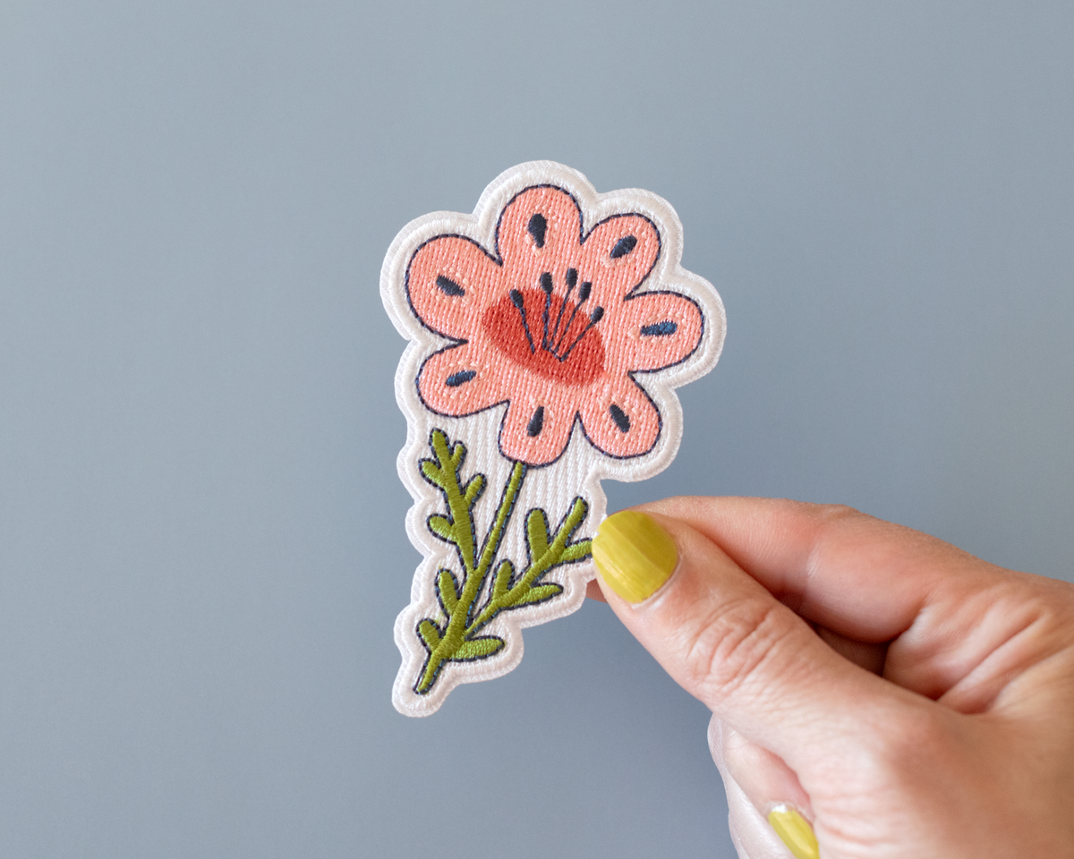 Écusson thermocollant Fleur Rose