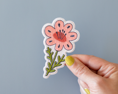 Écusson thermocollant Fleur Rose
