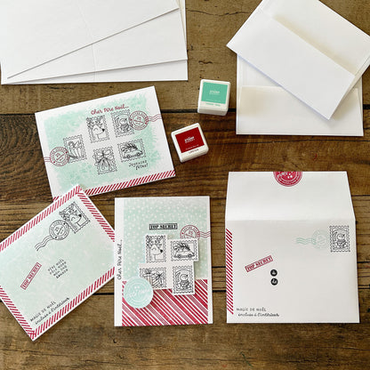 Correspondance du Pôle Nord - Ensemble de 18 étampes à découper