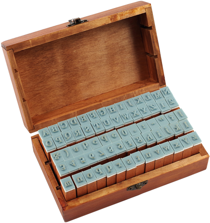 Ensemble d'étampes de l'alphabet typographique